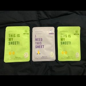 Variety of makeup, faces masks